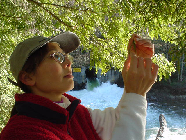 May Wong at the north-end of Buntzen Lake