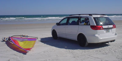 LandSailor and Toyota on the Beach