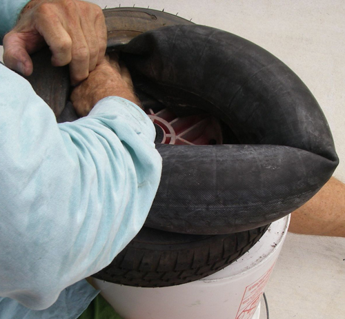 tube back into tire / onto rim 2